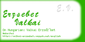 erzsebet valkai business card